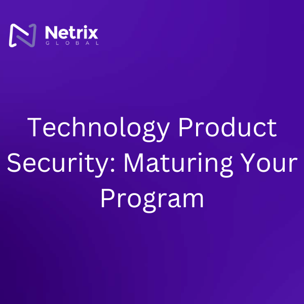 Technology Product Security: Maturing Your Program